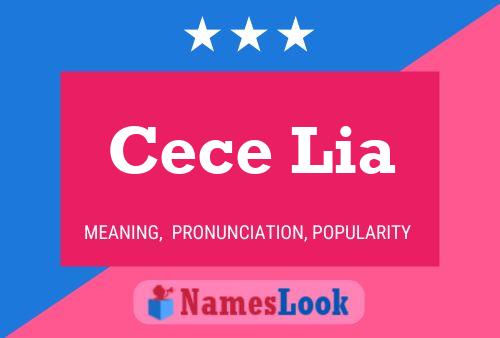 Affiche de nom Cece Lia