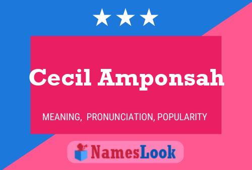 Affiche de nom Cecil Amponsah