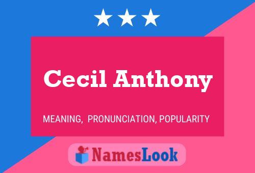 Affiche de nom Cecil Anthony