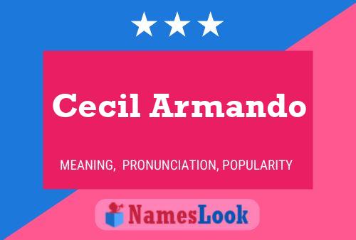 Affiche de nom Cecil Armando