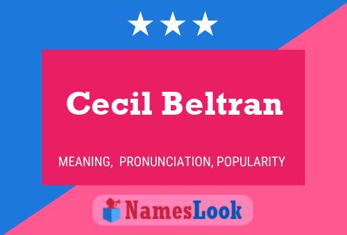 Affiche de nom Cecil Beltran