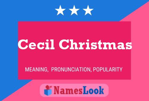 Affiche de nom Cecil Christmas