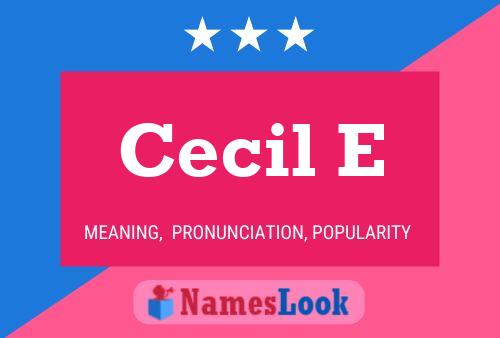 Affiche de nom Cecil E