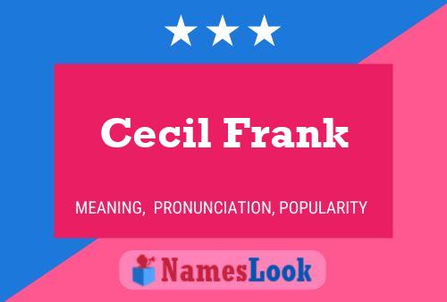 Affiche de nom Cecil Frank