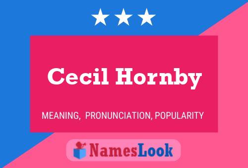 Affiche de nom Cecil Hornby