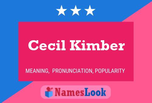 Affiche de nom Cecil Kimber