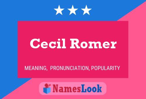 Affiche de nom Cecil Romer