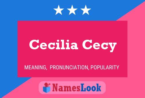 Affiche de nom Cecilia Cecy