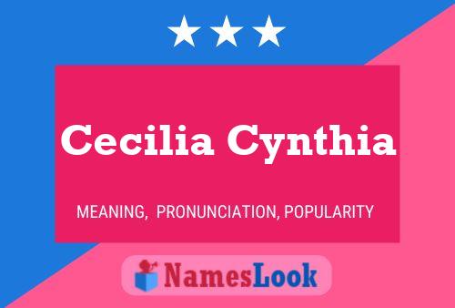 Affiche de nom Cecilia Cynthia