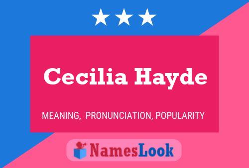 Affiche de nom Cecilia Hayde