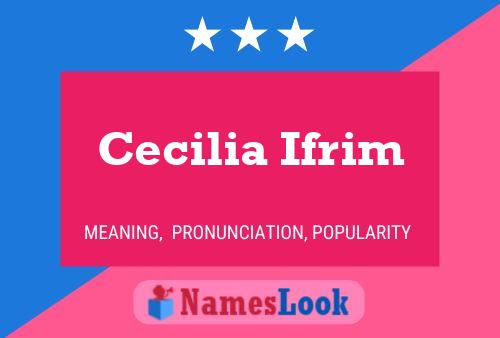 Affiche de nom Cecilia Ifrim