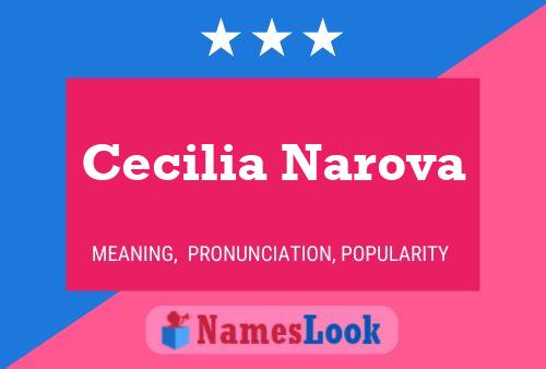 Affiche de nom Cecilia Narova