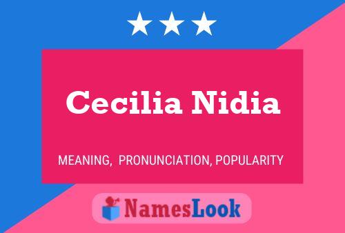 Affiche de nom Cecilia Nidia