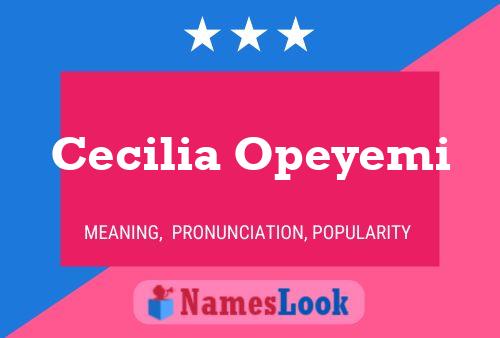 Affiche de nom Cecilia Opeyemi