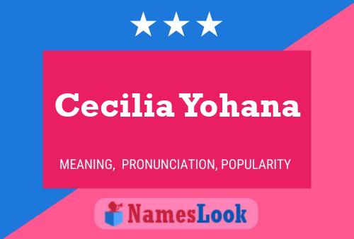 Affiche de nom Cecilia Yohana