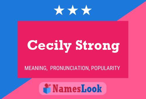 Affiche de nom Cecily Strong