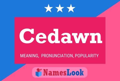 Affiche de nom Cedawn