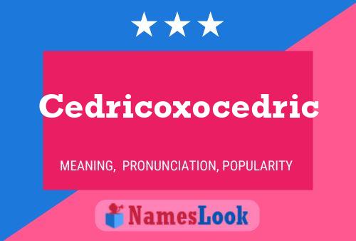 Affiche de nom Cedricoxocedric