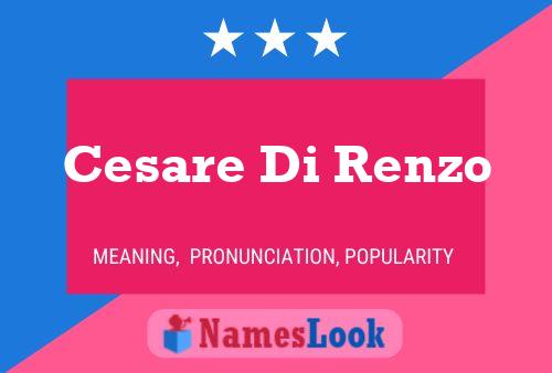 Affiche de nom Cesare Di Renzo