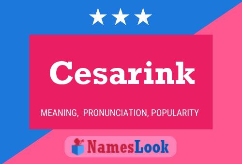 Affiche de nom Cesarink