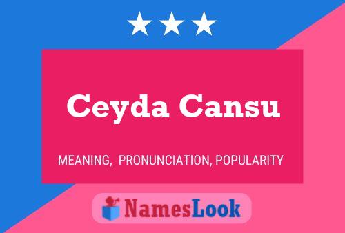 Affiche de nom Ceyda Cansu