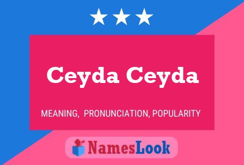 Affiche de nom Ceyda Ceyda