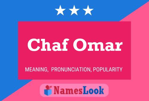 Affiche de nom Chaf Omar