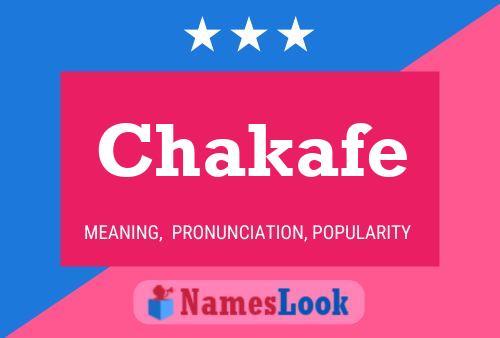 Affiche de nom Chakafe