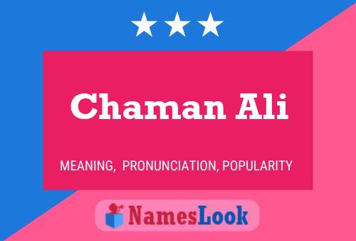 Affiche de nom Chaman Ali