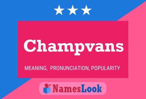 Affiche de nom Champvans