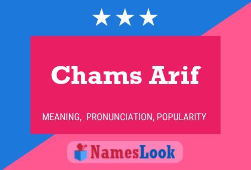 Affiche de nom Chams Arif