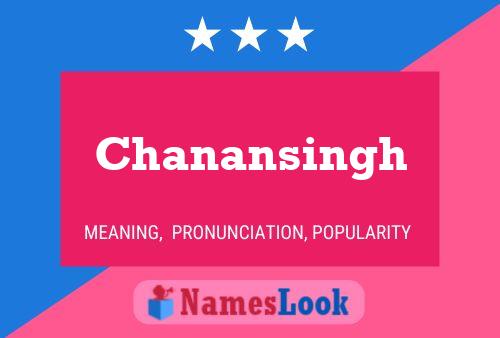 Affiche de nom Chanansingh