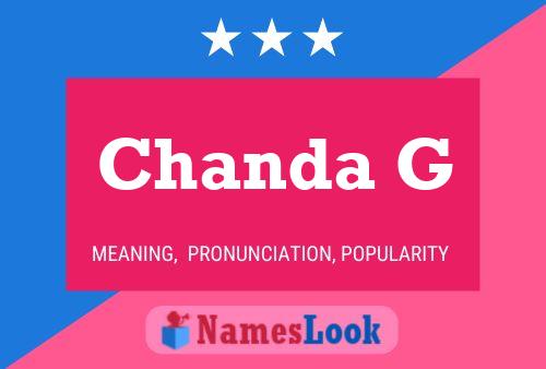 Affiche de nom Chanda G