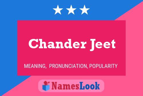 Affiche de nom Chander Jeet