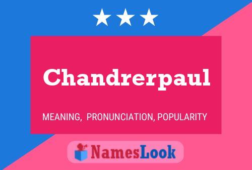 Affiche de nom Chandrerpaul