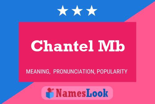 Affiche de nom Chantel Mb