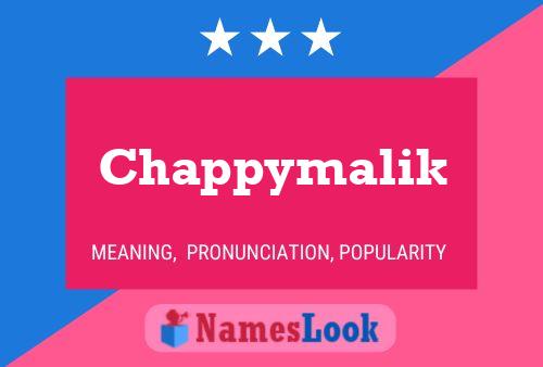 Affiche de nom Chappymalik