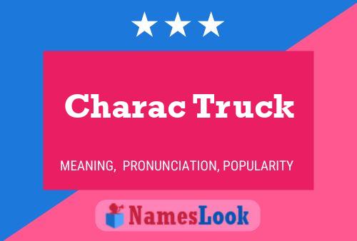 Affiche de nom Charac Truck