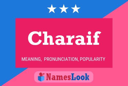 Affiche de nom Charaif