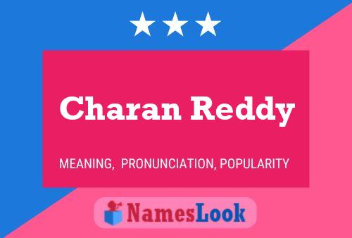 Affiche de nom Charan Reddy