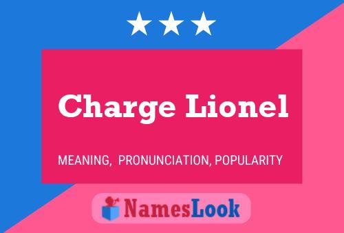 Affiche de nom Charge Lionel