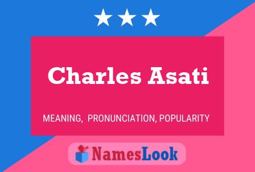 Affiche de nom Charles Asati