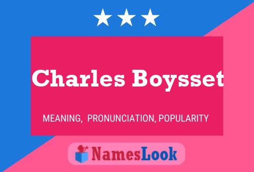 Affiche de nom Charles Boysset