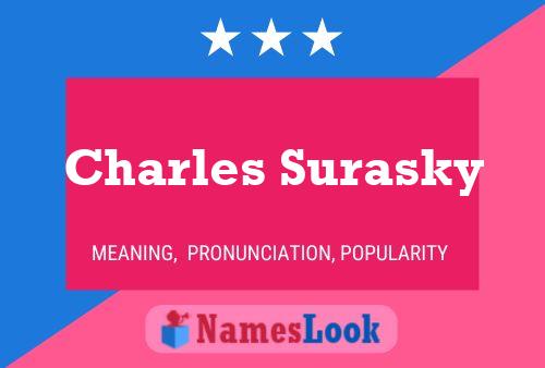 Affiche de nom Charles Surasky