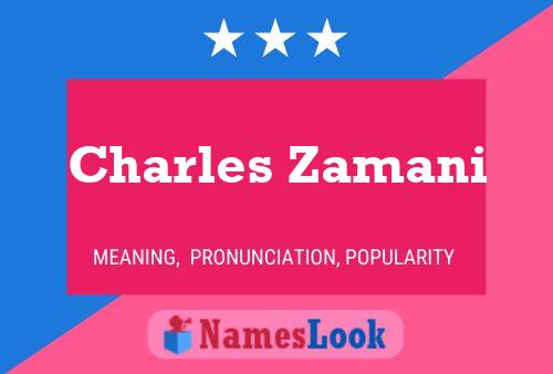 Affiche de nom Charles Zamani