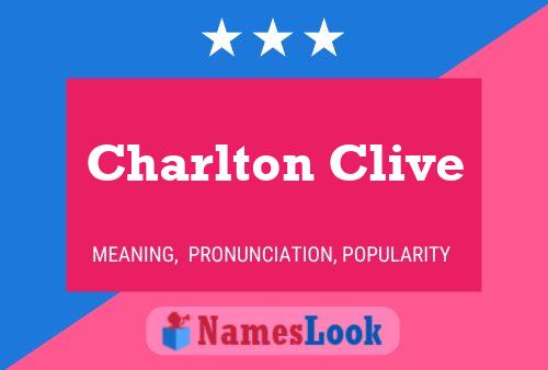 Affiche de nom Charlton Clive