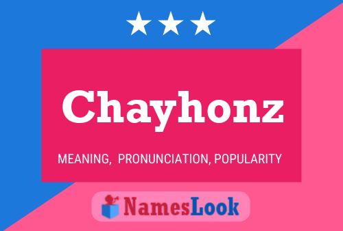 Affiche de nom Chayhonz