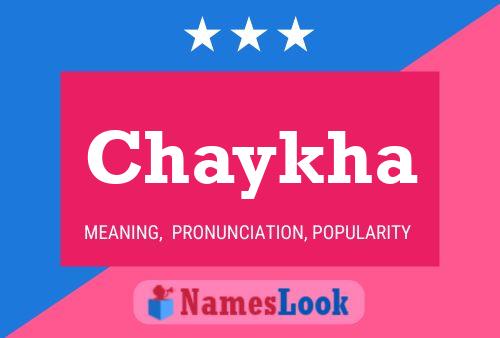 Affiche de nom Chaykha