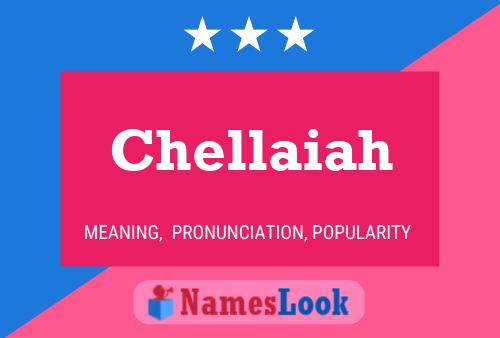 Affiche de nom Chellaiah