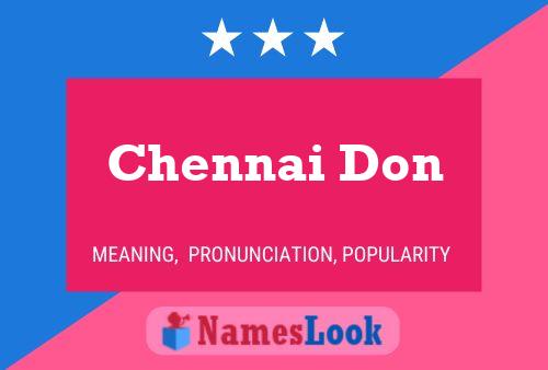 Affiche de nom Chennai Don